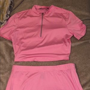 2 piece skirt and shirt